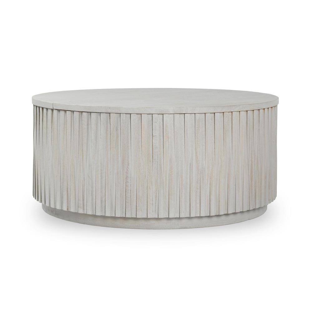 Classic Home - Mrytle Round Wood Coffee Table In Gray - 51011258 veiw 1