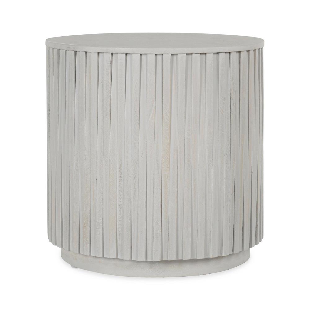 Classic Home - Mrytle Round Wood End Table In Gray - 51011259 veiw 1