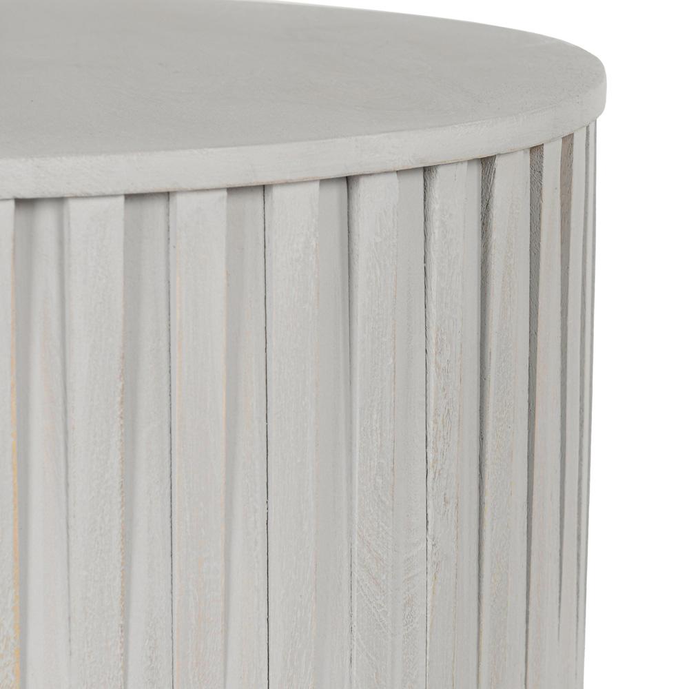 Classic Home - Mrytle Round Wood End Table In Gray - 51011259 veiw 2