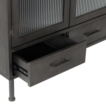 Classic Home - Nore Metal Curio Cabinet - 52010941 veiw 5