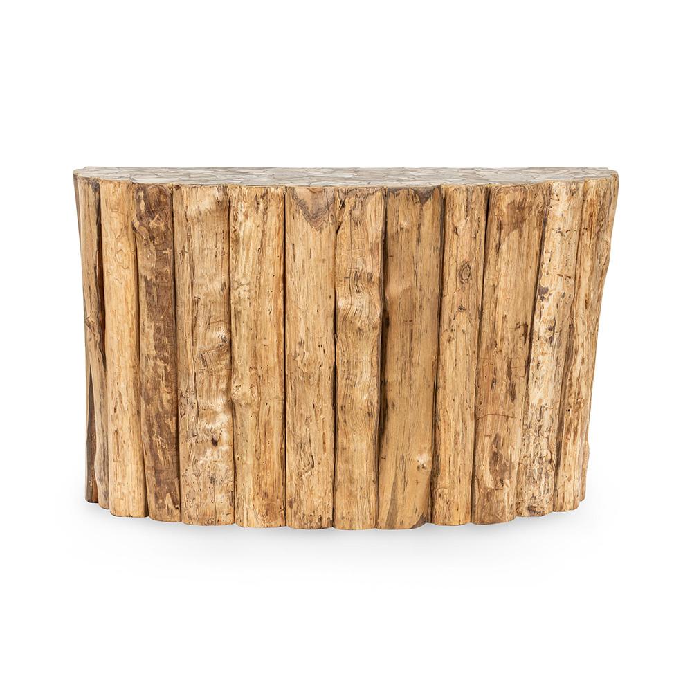 Classic Home  - Norwest Petrified Teak Wood Console Table - Natural  - 51005402 veiw 2