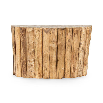 Classic Home  - Norwest Petrified Teak Wood Console Table - Natural  - 51005402 veiw 2
