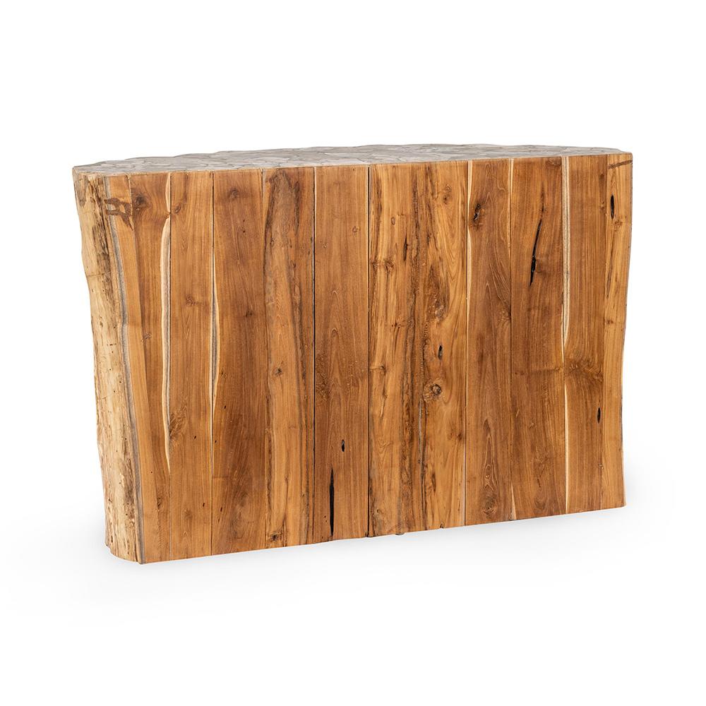 Classic Home  - Norwest Petrified Teak Wood Console Table - Natural  - 51005402 veiw 4