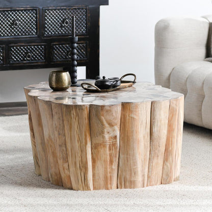 Classic Home - Norwest Teak Wood Coastal Coffee Table In Natural Tone - 51005375 veiw 6