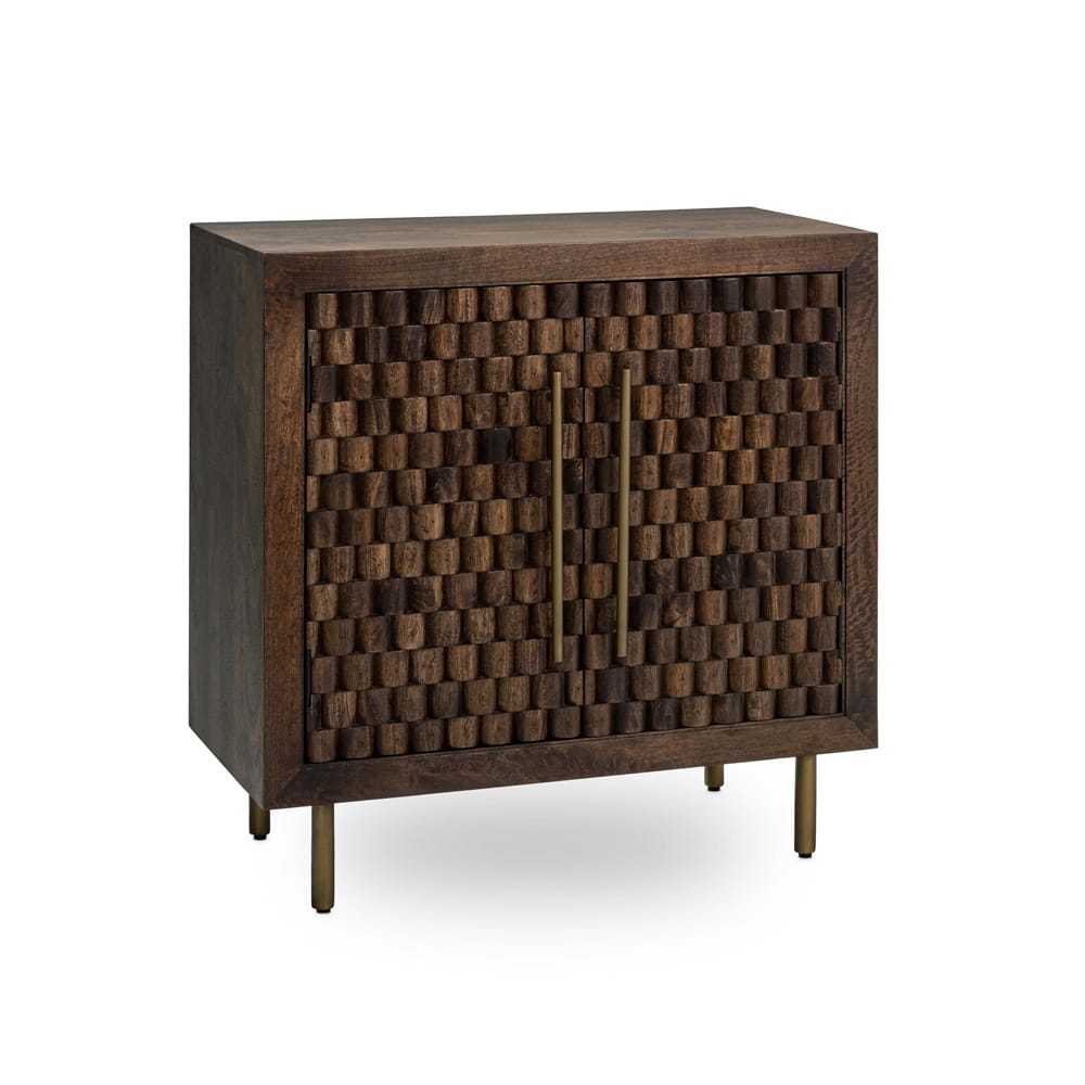Classic Home - Norwood 2-Door Mango Wood Cabinet In Dark Brown - 52010948 view 1