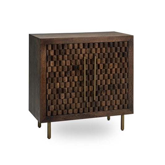 Classic Home - Norwood 2-Door Mango Wood Cabinet In Dark Brown - 52010948 view 1