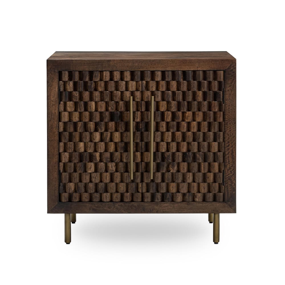Classic Home - Norwood 2-Door Mango Wood Cabinet In Dark Brown - 52010948 view 2