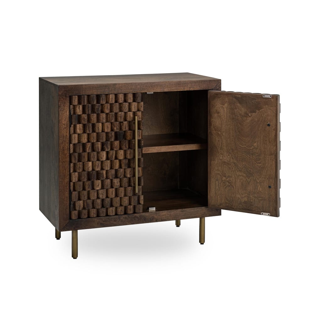 Classic Home - Norwood 2-Door Mango Wood Cabinet In Dark Brown - 52010948 view 3