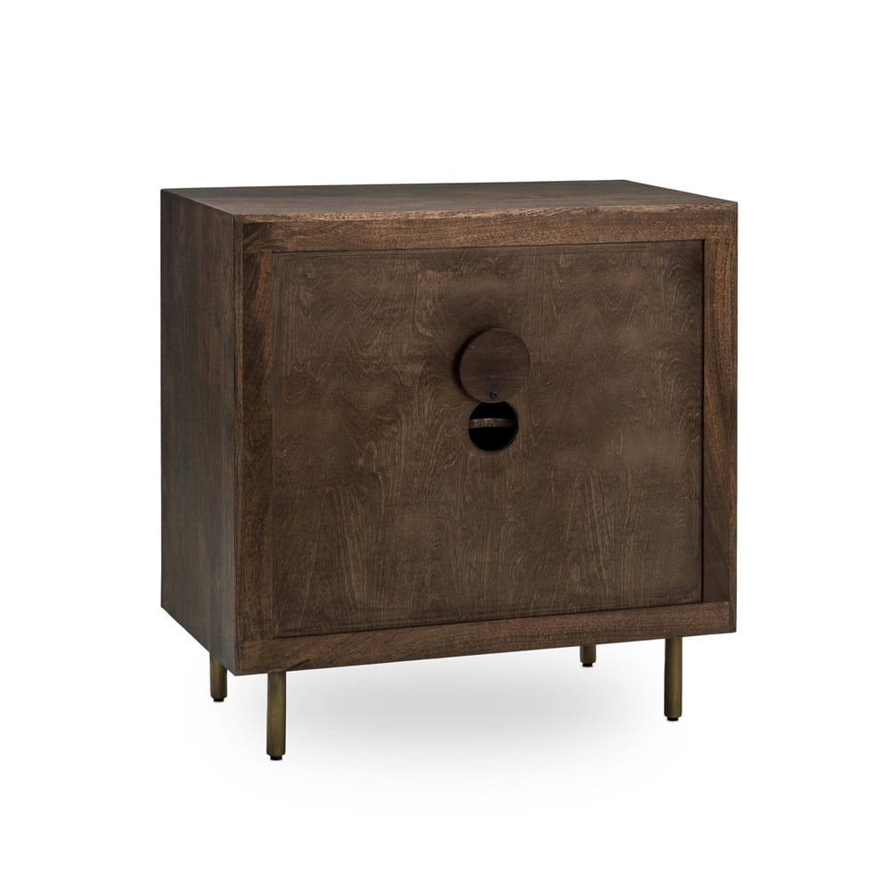 Classic Home - Norwood 2-Door Mango Wood Cabinet In Dark Brown - 52010948 view 5