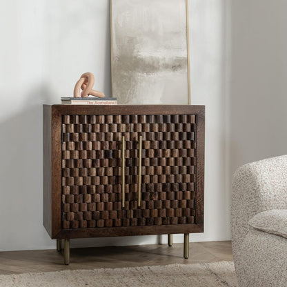 Classic Home - Norwood 2-Door Mango Wood Cabinet In Dark Brown - 52010948 view 8