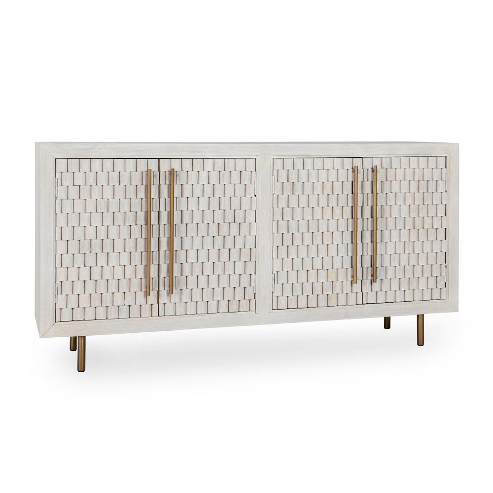 Classic Home - Norwood 4-Door Mango Wood Buffet Sideboard In White Wash - 52010956 veiw 1