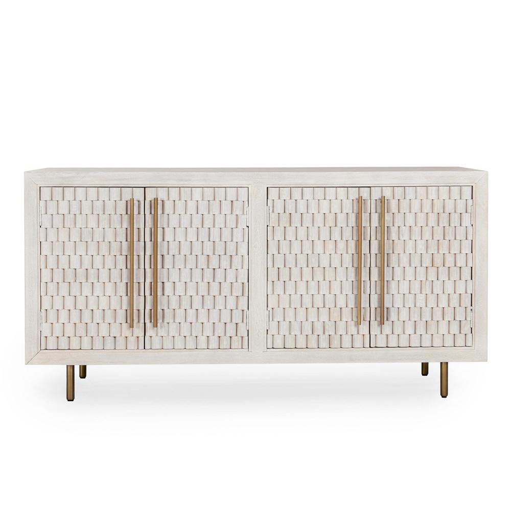 Classic Home - Norwood 4-Door Mango Wood Buffet Sideboard In White Wash - 52010956 veiw 2
