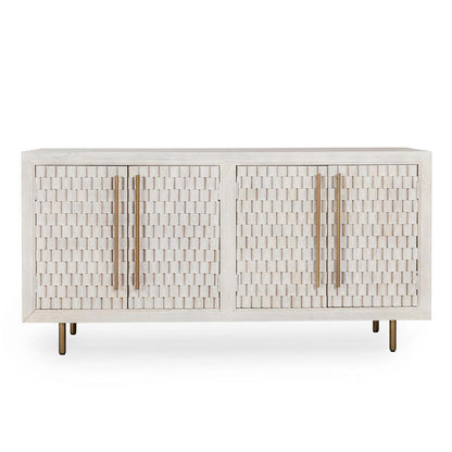 Classic Home - Norwood 4-Door Mango Wood Buffet Sideboard In White Wash - 52010956 veiw 2