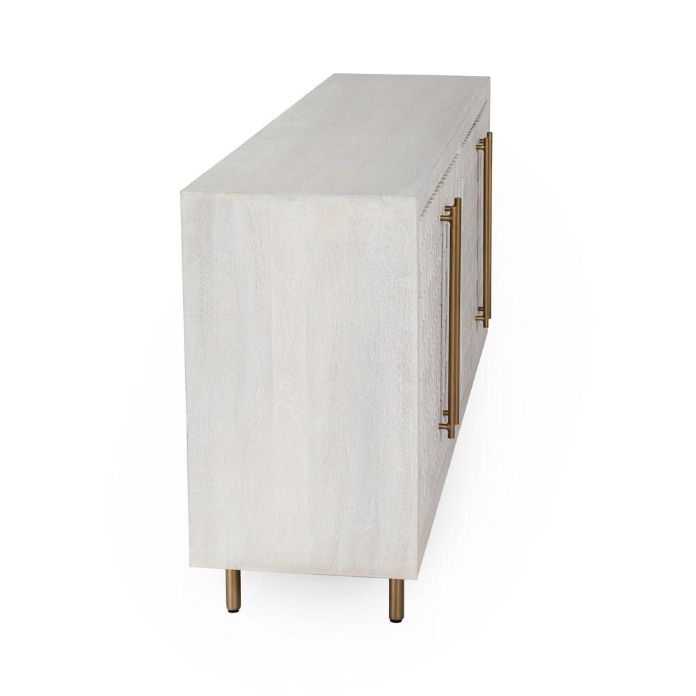 Classic Home - Norwood 4-Door Mango Wood Buffet Sideboard In White Wash - 52010956 veiw 4