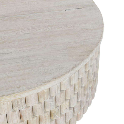 Classic Home - Norwood Mango Wood 40in Round Coffee Table Coastal White - 51011786 veiw 3