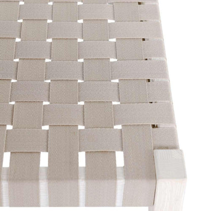 Classic Home - Orlando Oak Wood 62in Bench Milk White/Taupe - 53006058 veiw 5