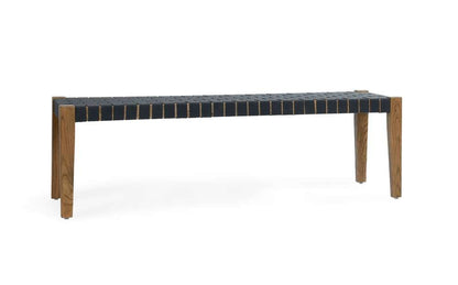 Classic Home - Orlando Oak Wood 62in Bench True Natural/Charcoal - 53006059 veiw 1
