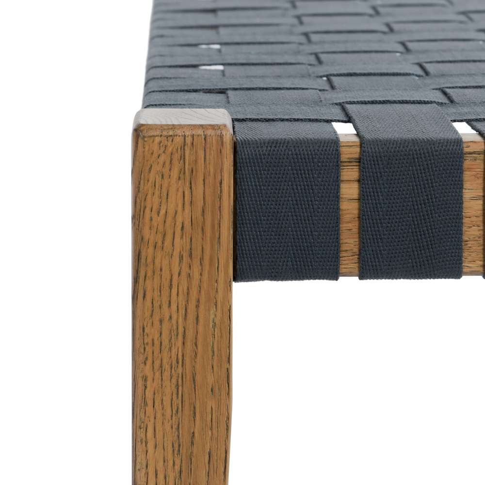 Classic Home - Orlando Oak Wood 62in Bench True Natural/Charcoal - 53006059 veiw 5