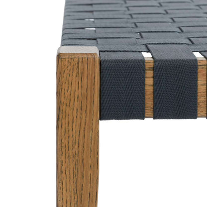 Classic Home - Orlando Oak Wood 62in Bench True Natural/Charcoal - 53006059 veiw 5