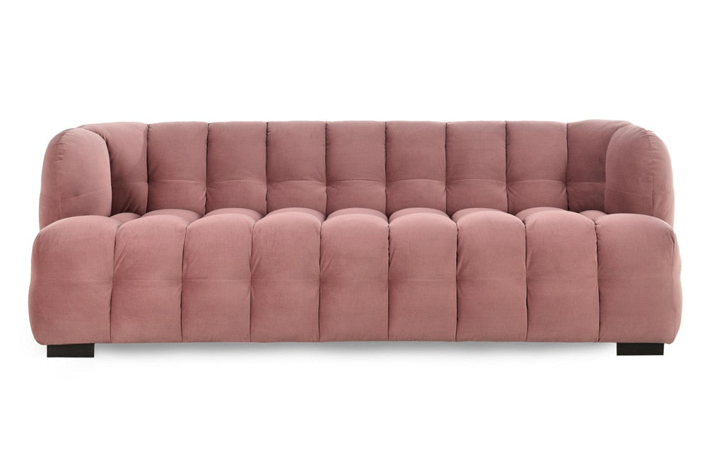 Classic Home - Petra 89in Velvet Fabric Blush Tufted Sofa - 53051638 veiw 2