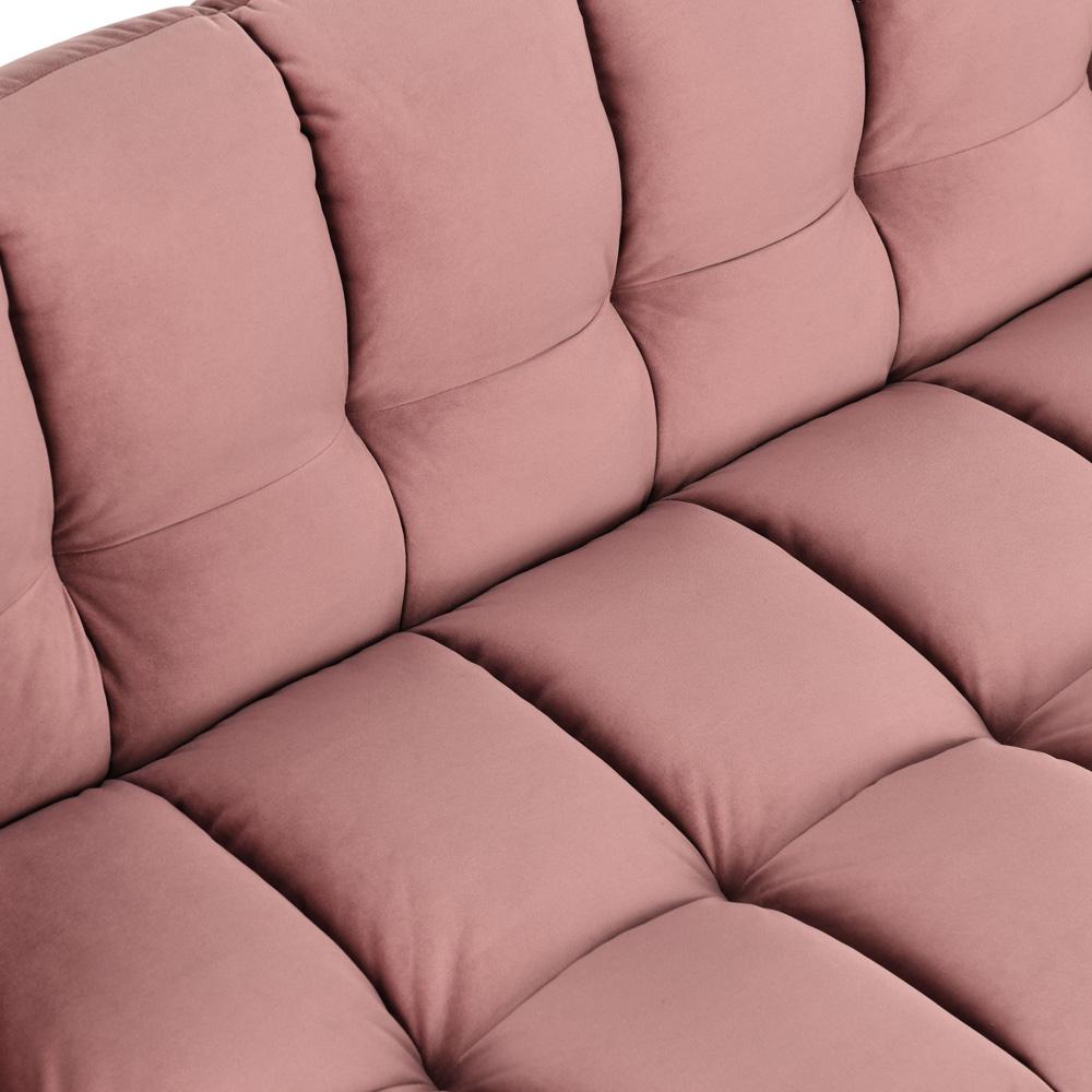 Classic Home - Petra 89in Velvet Fabric Blush Tufted Sofa - 53051638 veiw 5