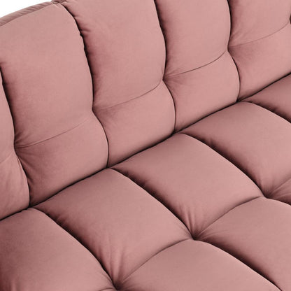 Classic Home - Petra 89in Velvet Fabric Blush Tufted Sofa - 53051638 veiw 5