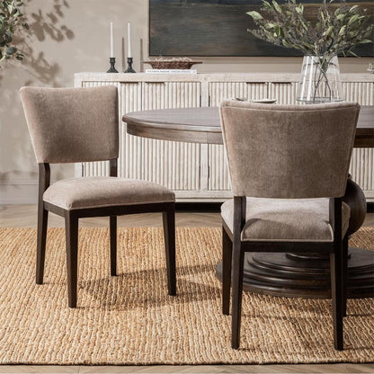 Classic Home  - Phillip Upholstered Fabric Dining Chair Set of 2 - Stone - 53006238 veiw 3