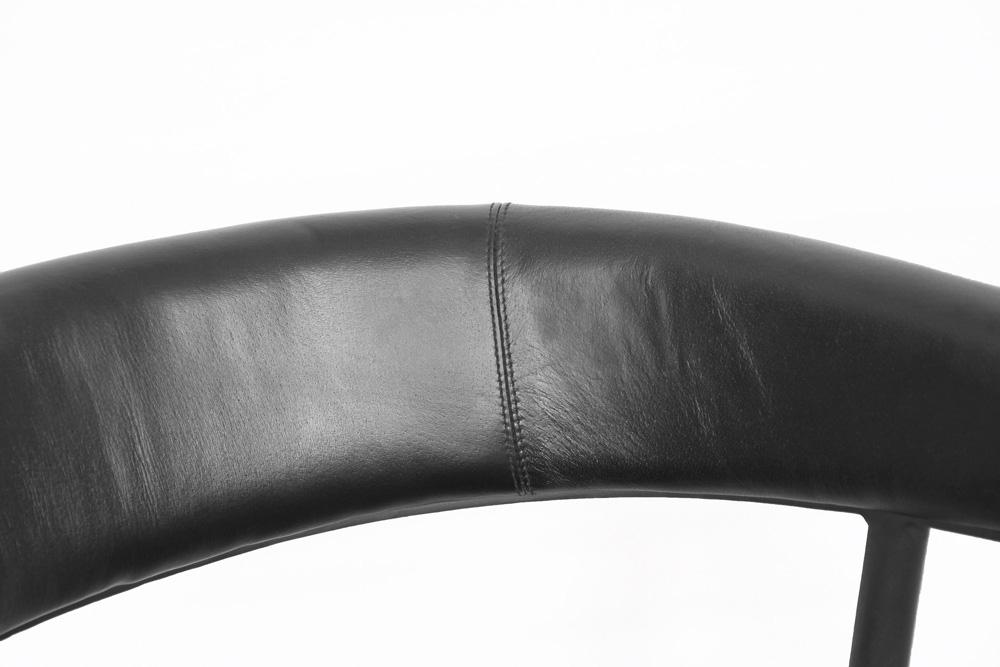 Classic Home - Preston 26in Top Grain Leather Counter Stool Chair In Jet Black - 53001986 veiw 5