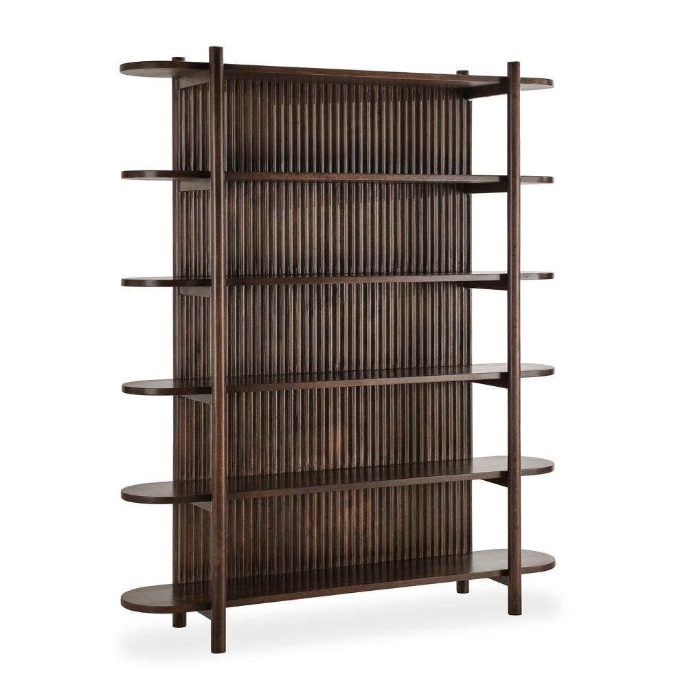 Classic Home - Redford 81in Mango Wood Mid-Century Modern Brown Bookcase - 52010877 veiw 1