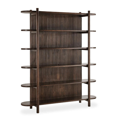 Classic Home - Redford 81in Mango Wood Mid-Century Modern Brown Bookcase - 52010877 veiw 1