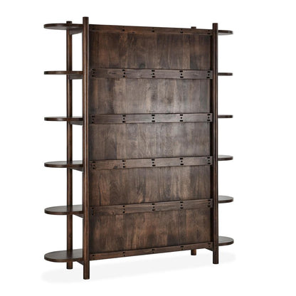 Classic Home - Redford 81in Mango Wood Mid-Century Modern Brown Bookcase - 52010877 veiw 4