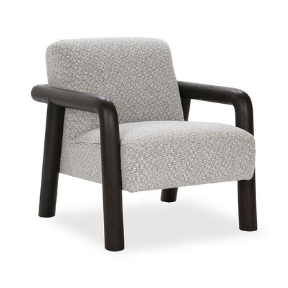Classic Home  - Reyna Upholstered Fabric Accent Chair - Black, Twill Gray - 53006350 veiw 1