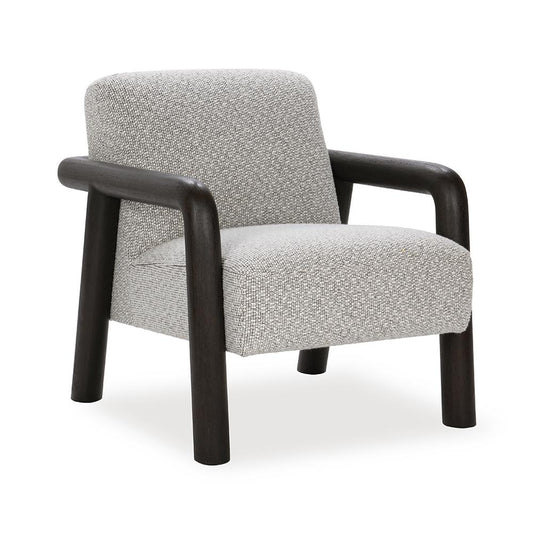 Classic Home  - Reyna Upholstered Fabric Accent Chair - Black, Twill Gray - 53006350 veiw 1