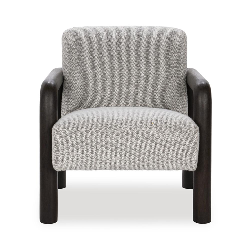 Classic Home  - Reyna Upholstered Fabric Accent Chair - Black, Twill Gray - 53006350 veiw 2