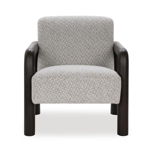 Classic Home  - Reyna Upholstered Fabric Accent Chair - Black, Twill Gray - 53006350 veiw 2