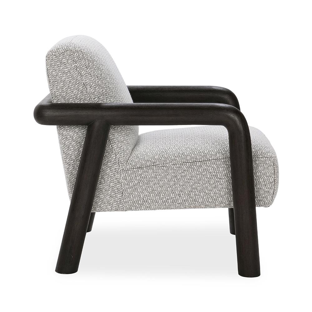 Classic Home  - Reyna Upholstered Fabric Accent Chair - Black, Twill Gray - 53006350 veiw 3