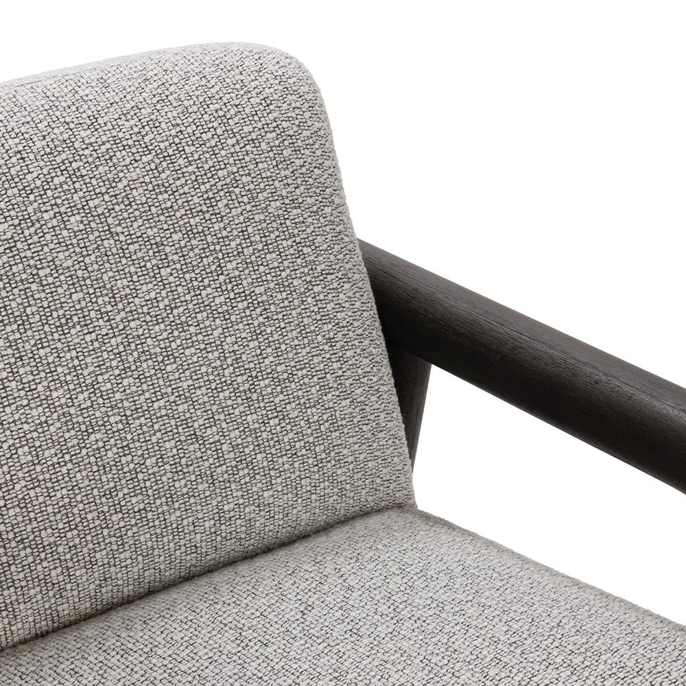 Classic Home  - Reyna Upholstered Fabric Accent Chair - Black, Twill Gray - 53006350 veiw 7