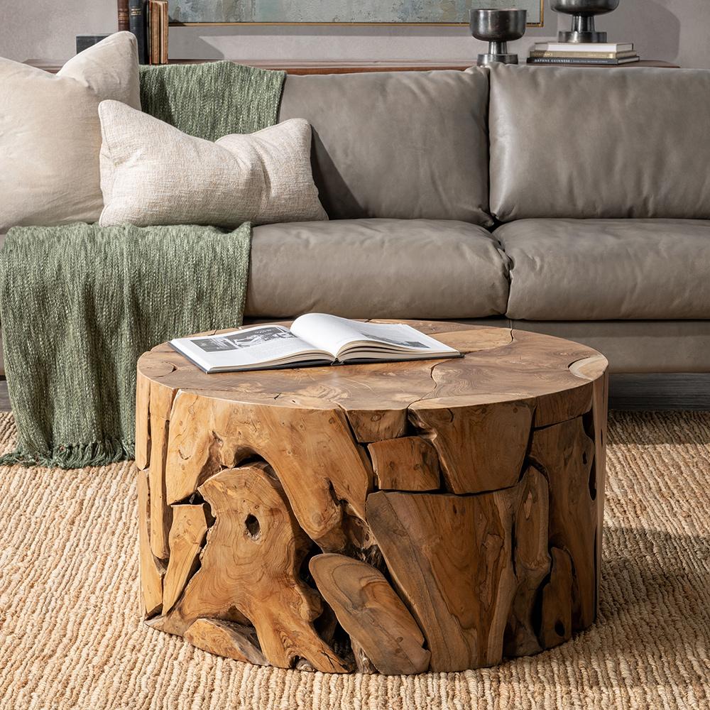 Classic Home  - Rhea 32in Teak Wood Coffee Table - Natural - 51005403 veiw 9
