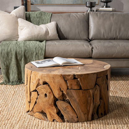 Classic Home  - Rhea 32in Teak Wood Coffee Table - Natural - 51005403 veiw 9