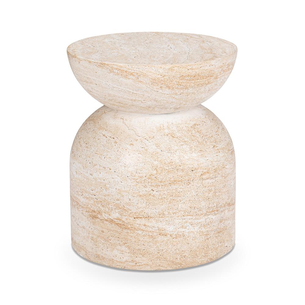 Classic Home  - Ridgewood Concrete Outdoor Stool - Beige - 53006308 veiw 3