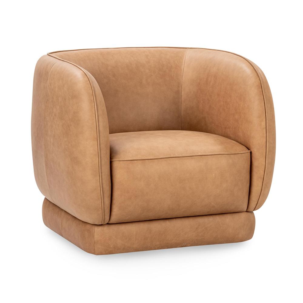 Classic Home Rinner Leather Accent Chair - Thumbnail 2