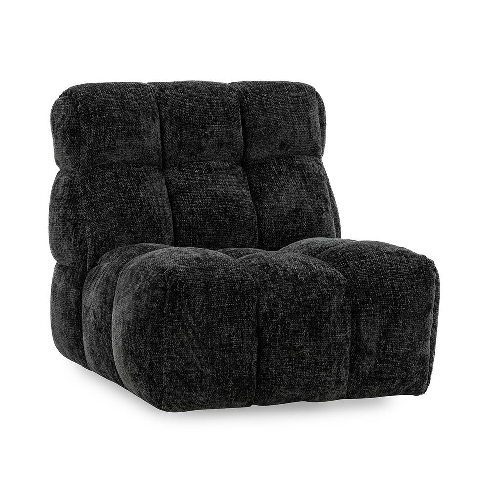 Classic Home  - Roba Upholstered Fabric Swivel Lounge Chair - Black - 53051761 veiw 1