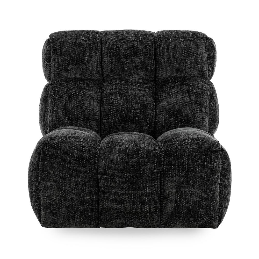 Classic Home  - Roba Upholstered Fabric Swivel Lounge Chair - Black - 53051761 veiw 2