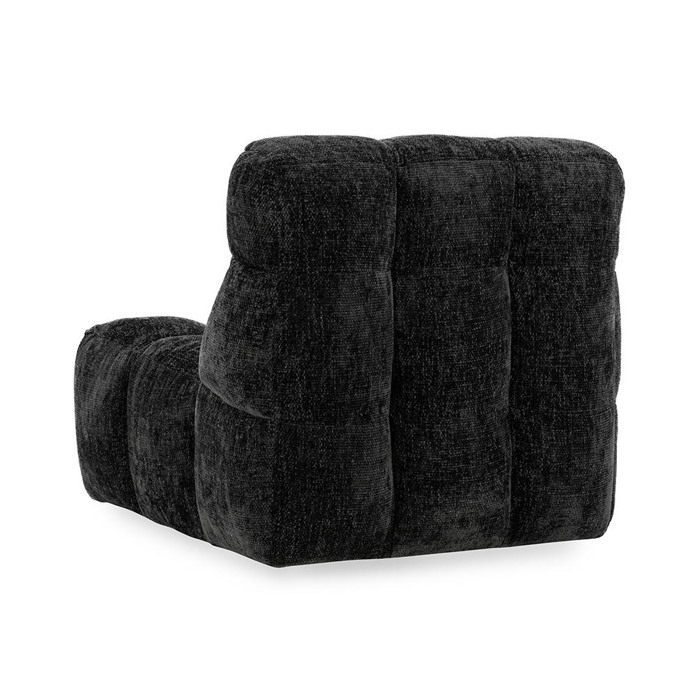 Classic Home  - Roba Upholstered Fabric Swivel Lounge Chair - Black - 53051761 veiw 4