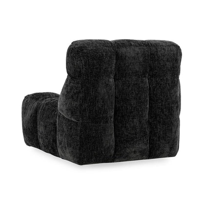 Classic Home  - Roba Upholstered Fabric Swivel Lounge Chair - Black - 53051761 veiw 4
