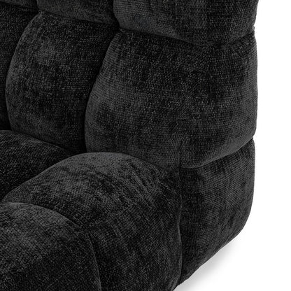 Classic Home  - Roba Upholstered Fabric Swivel Lounge Chair - Black - 53051761 veiw 6