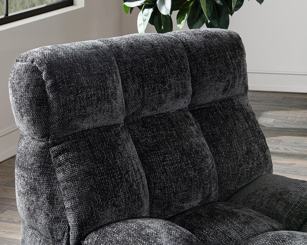 Classic Home  - Roba Upholstered Fabric Swivel Lounge Chair - Black - 53051761 veiw 10