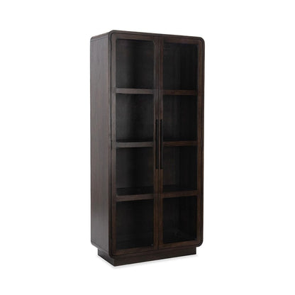 Classic Home  - Rogers Mango Wood Curio Cabinet - Dark Brown - 52010928 veiw 1