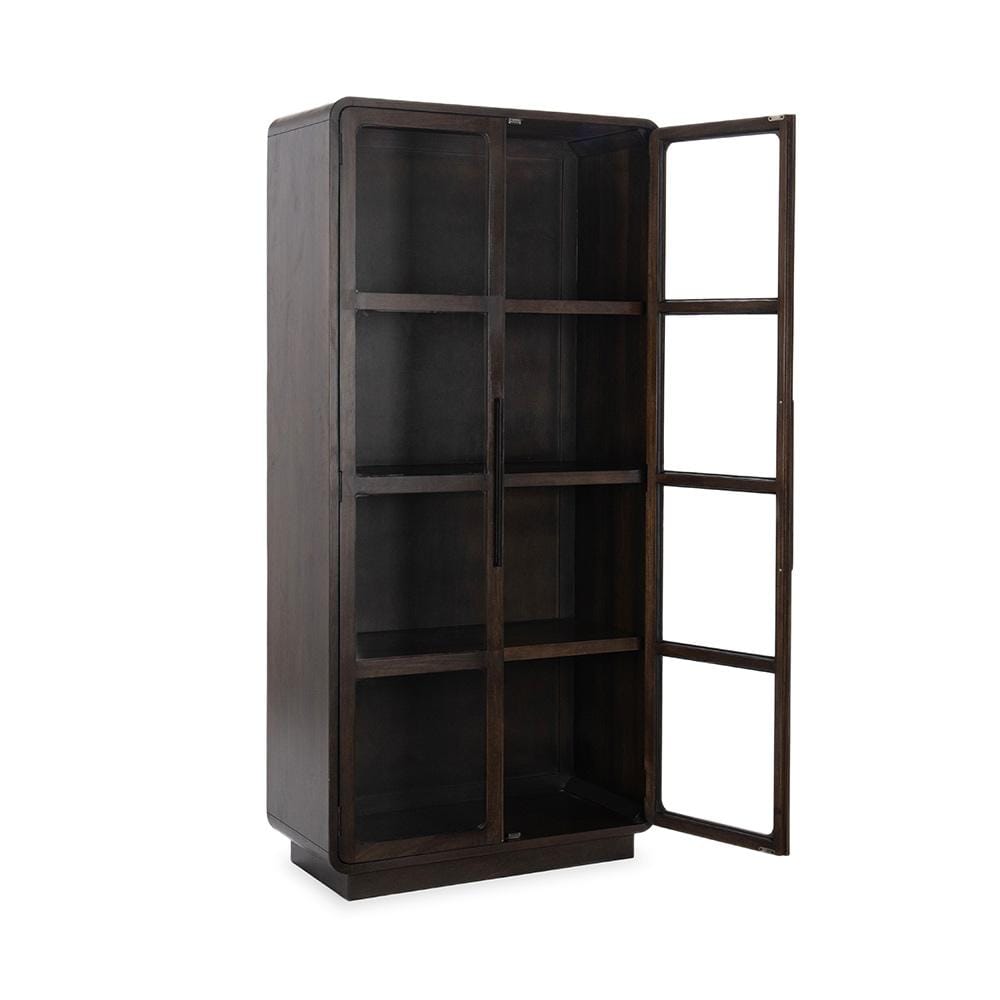 Classic Home  - Rogers Mango Wood Curio Cabinet - Dark Brown - 52010928 veiw 3