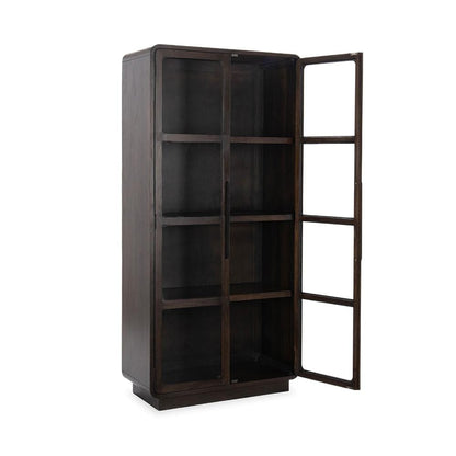 Classic Home  - Rogers Mango Wood Curio Cabinet - Dark Brown - 52010928 veiw 3